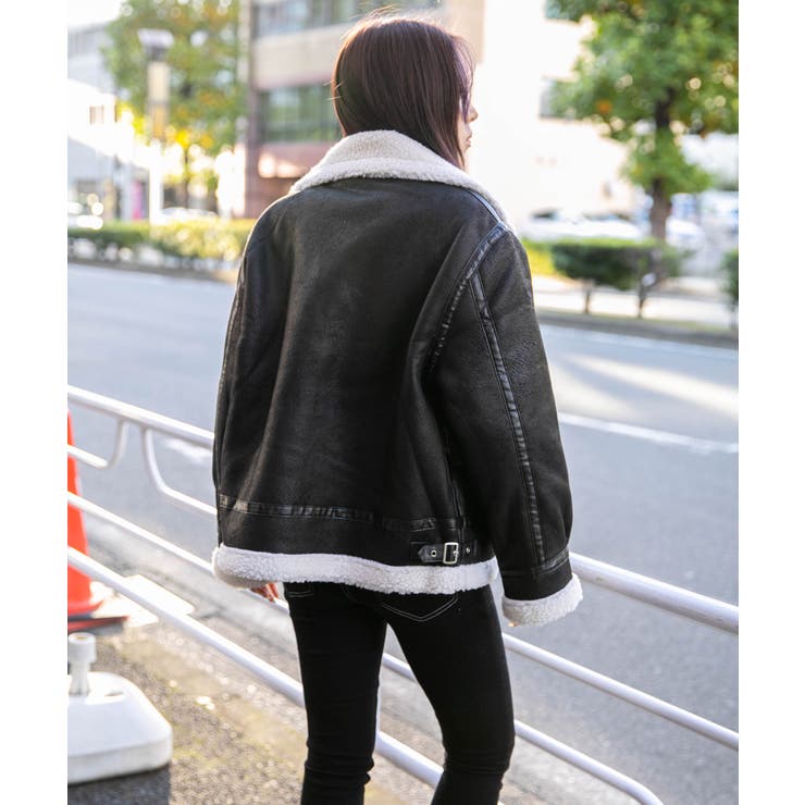 《フェイクムートン×フライト》レディース ジャケット スタンドネック | GORGE  | 詳細画像4 