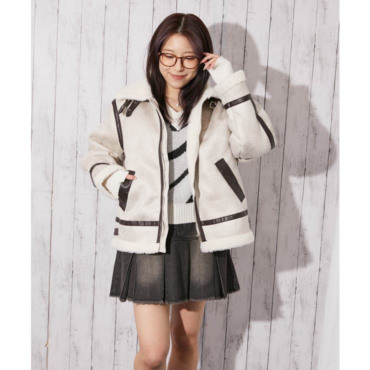 《フェイクムートン×フライト》レディース ジャケット スタンドネック | GORGE  | 詳細画像6 