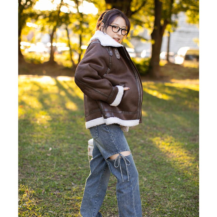 《フェイクムートン×フライト》レディース ジャケット スタンドネック | GORGE  | 詳細画像11 