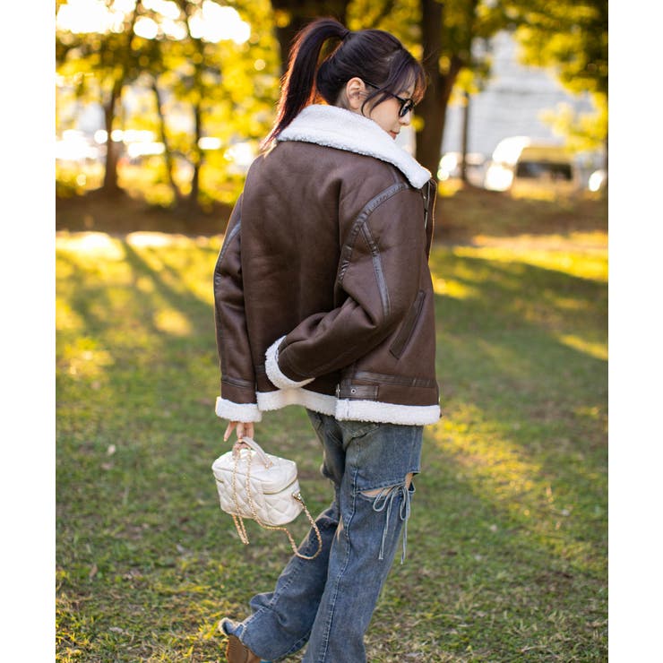 《フェイクムートン×フライト》レディース ジャケット スタンドネック | GORGE  | 詳細画像12 