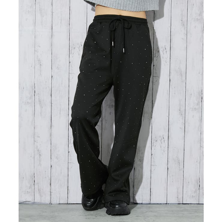 ブラック | レディース ダンボール素材 ストレートパンツ | GORGE 