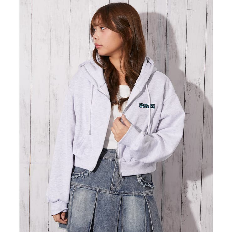 《デイジー×バックロゴ》裏起毛 ジップパーカー バックデザイン | GORGE  | 詳細画像3 