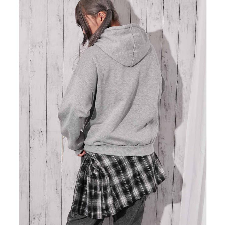 スター×刺繍ロゴ》裏起毛スウェットパーカー 秋冬◎[品番：GORW0010643