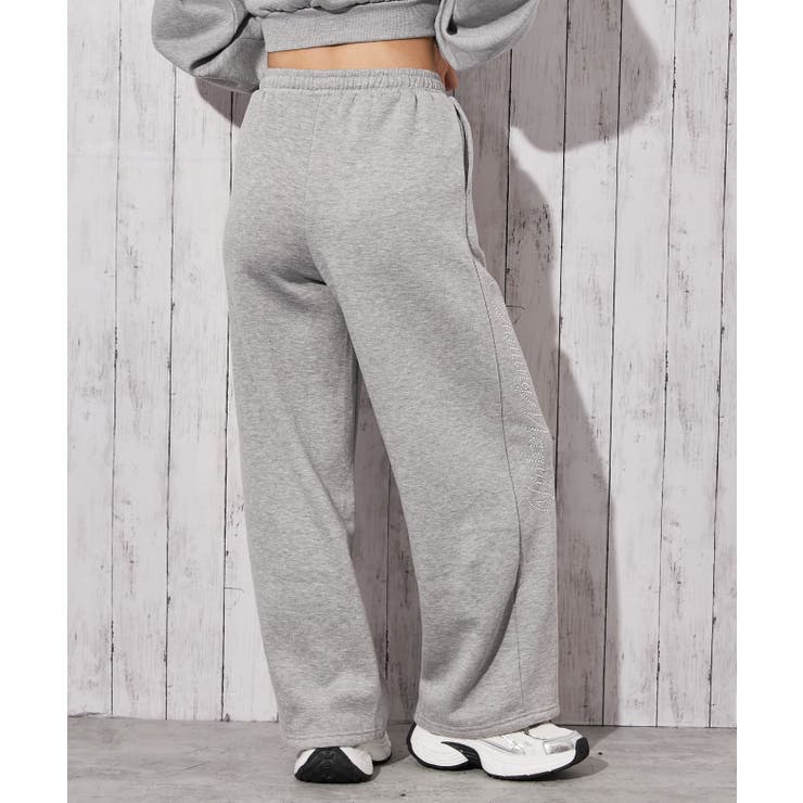 《ロゴストーン×裏起毛》ストレートスウェットパンツ 秋冬◎ | GORGE  | 詳細画像10 