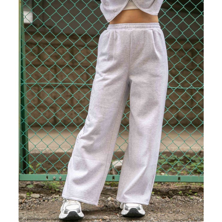 《ロゴストーン×裏起毛》ストレートスウェットパンツ 秋冬◎ | GORGE  | 詳細画像1 