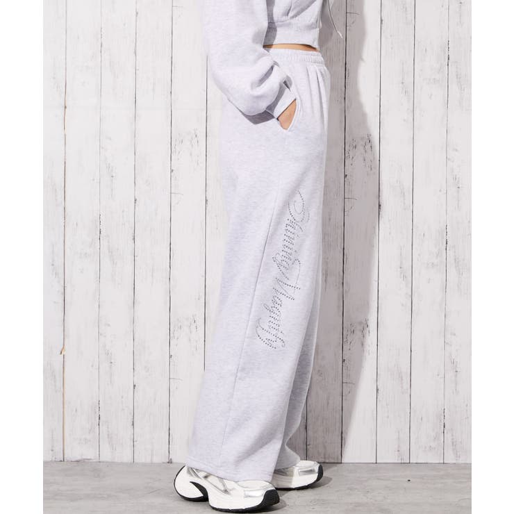 《ロゴストーン×裏起毛》ストレートスウェットパンツ 秋冬◎ | GORGE  | 詳細画像2 