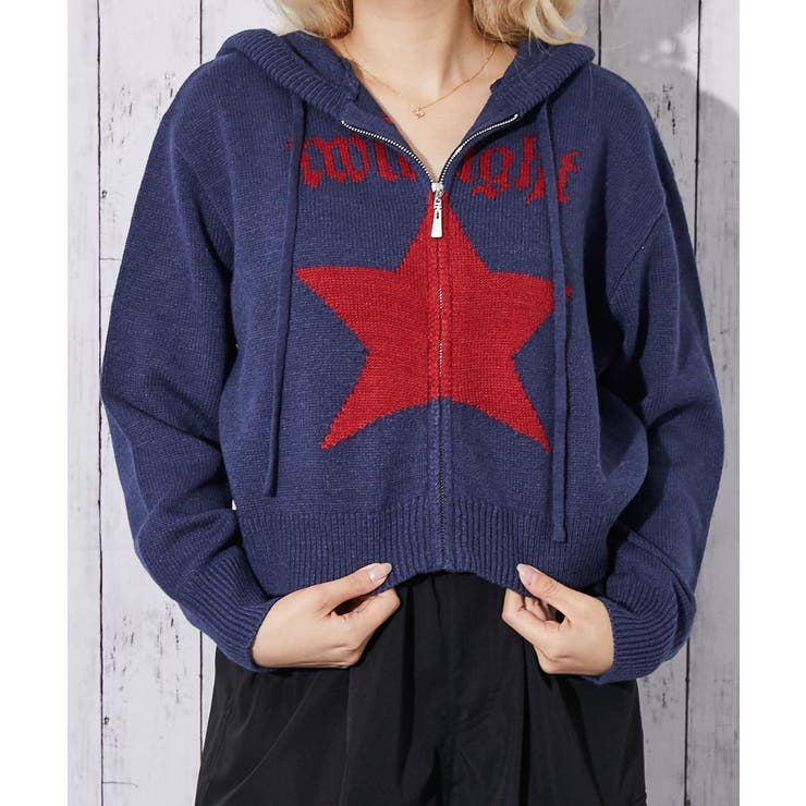 レディース ニットパーカー クロップド丈[品番：GORW0010473]｜GORGE