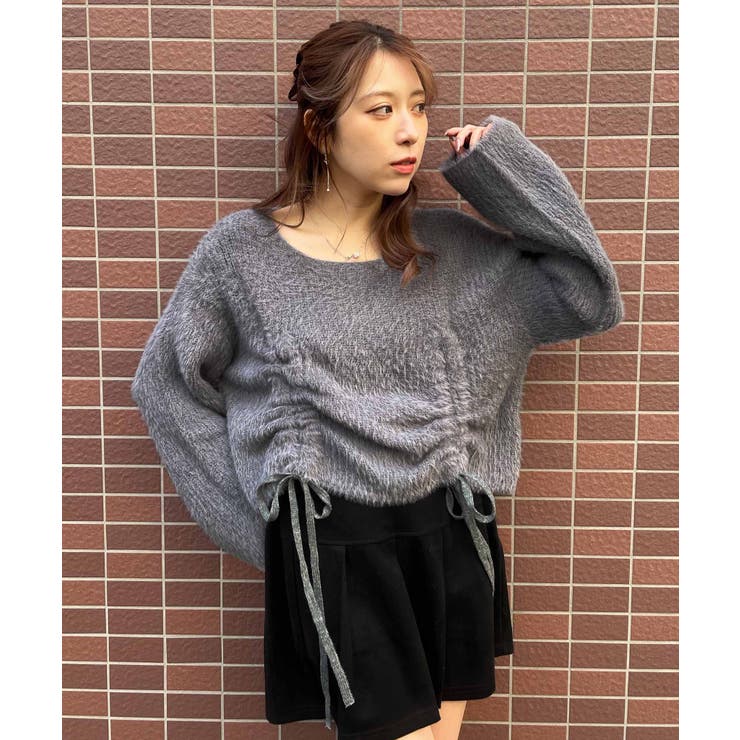ストリート×フェミ映え◎くしゅギャザー秋冬ニットトップス | GORGE  | 詳細画像7 