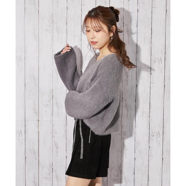 ストリート×フェミ映え◎くしゅギャザー秋冬ニットトップス | GORGE  | 詳細画像8 