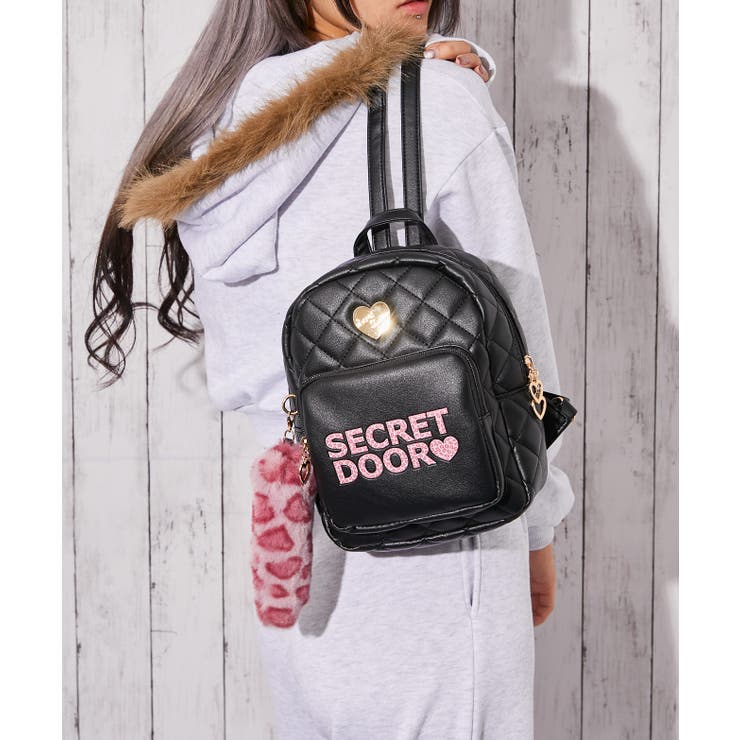 《ハートモチーフ×レオパードチャーム》キルティングミニリュック | GORGE  | 詳細画像1 