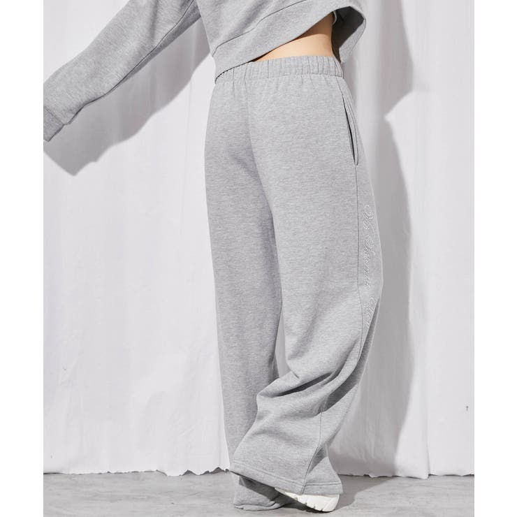 《ストーンロゴ×ワイド》ゆるシルエット◎ 裏起毛 ストリート スウェットパンツ | GORGE  | 詳細画像9 