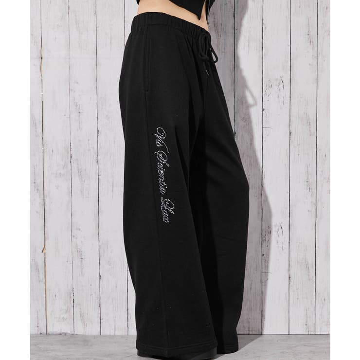 《ストーンロゴ×ワイド》ゆるシルエット◎ 裏起毛 ストリート スウェットパンツ | GORGE  | 詳細画像11 