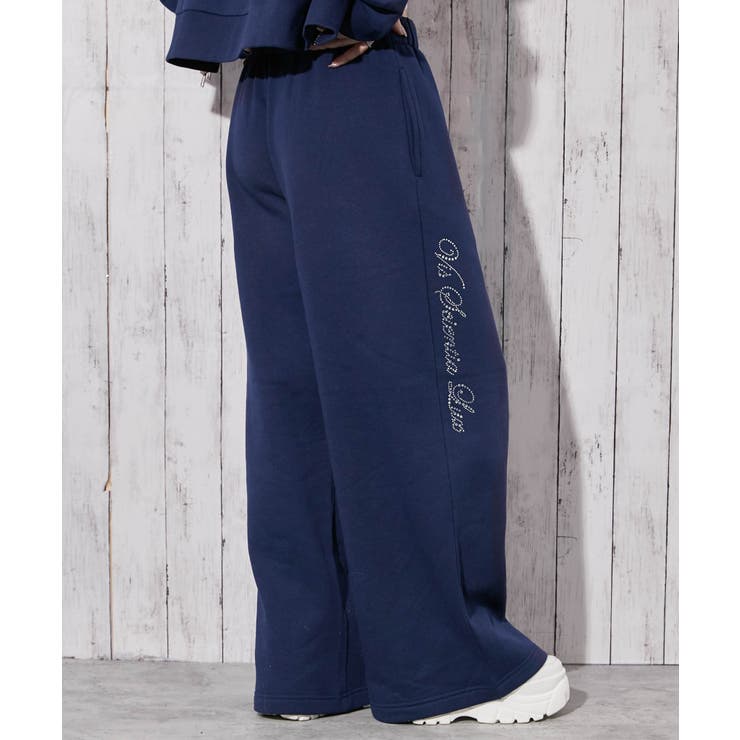 《ストーンロゴ×ワイド》ゆるシルエット◎ 裏起毛 ストリート スウェットパンツ | GORGE  | 詳細画像2 