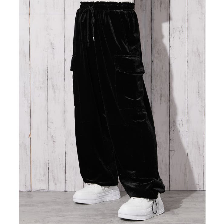 ブラック | レディース ワイドパンツ セットアップ対応 | GORGE 