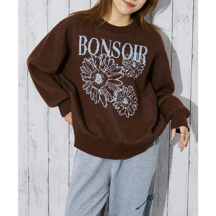 ブラウン | レディース ニットプルオーバー ゆるシルエット | GORGE 