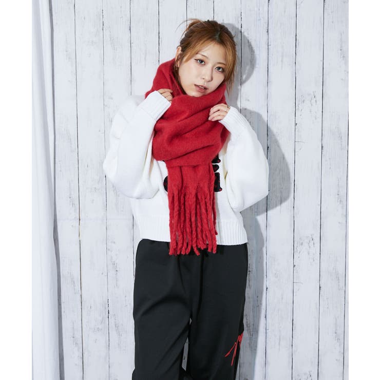 《ふんわり映えフリンジ》ユニセックス マフラー ロングボリューム 秋冬 防寒 | GORGE  | 詳細画像3 
