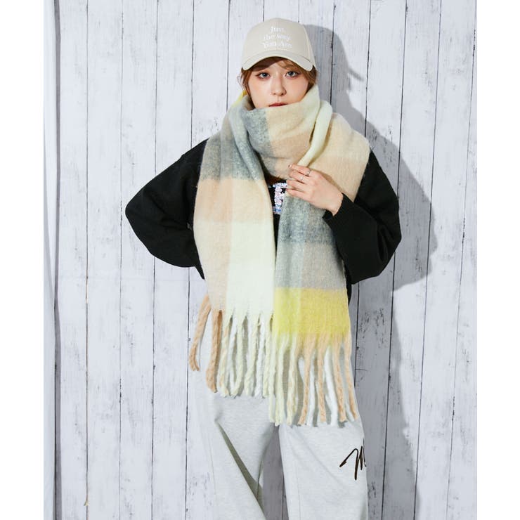 《ふんわり映えフリンジ》ユニセックス マフラー ロングボリューム 秋冬 防寒 | GORGE  | 詳細画像7 