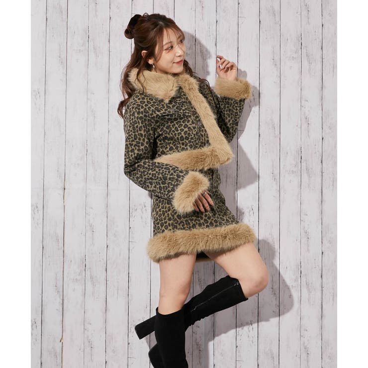 ファーデザイン×デニム》レディース ジャケット 裏付き ショート丈