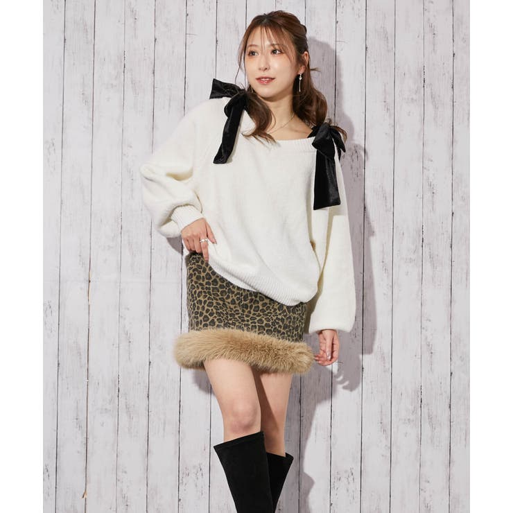 《ファー裾デザイン》レディース デニムミニスカート 秋冬 | GORGE  | 詳細画像14 