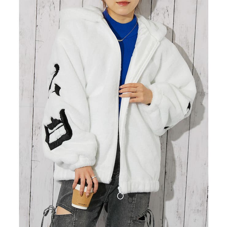 《バックロゴ×ボリュームフード》レディース ファーブルゾン ジップアップ 秋冬 | GORGE  | 詳細画像6 