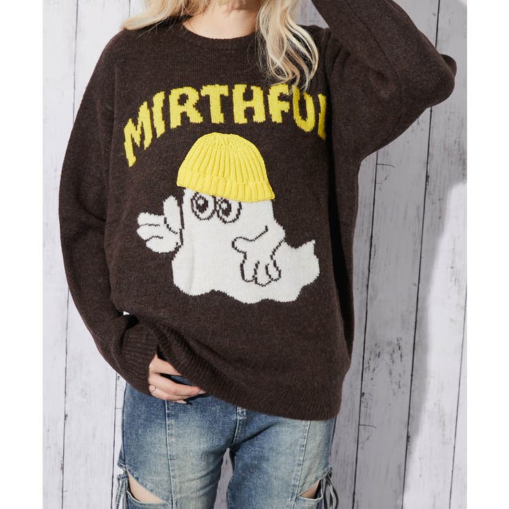 ブラウン | 《遊びゴコロ×ゆるダボ感》レディース ビッグシルエット ニットプルオーバー | GORGE 