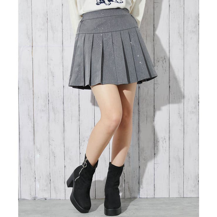 《ラメ入り×インパン付き》レディース プリーツミニスカート キラキラデザイン | GORGE  | 詳細画像6 