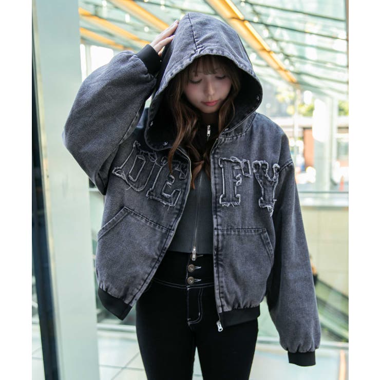 《ファーフード×裏地中綿キルト》冬映えショート丈アウター | GORGE  | 詳細画像10 