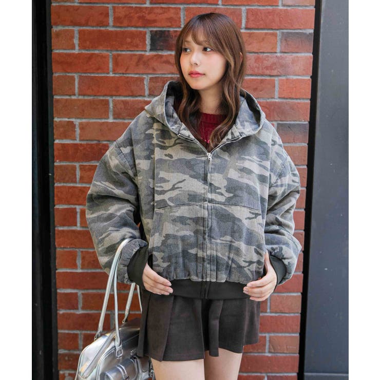 《ファーフード×裏地中綿キルト》冬映えショート丈アウター | GORGE  | 詳細画像2 