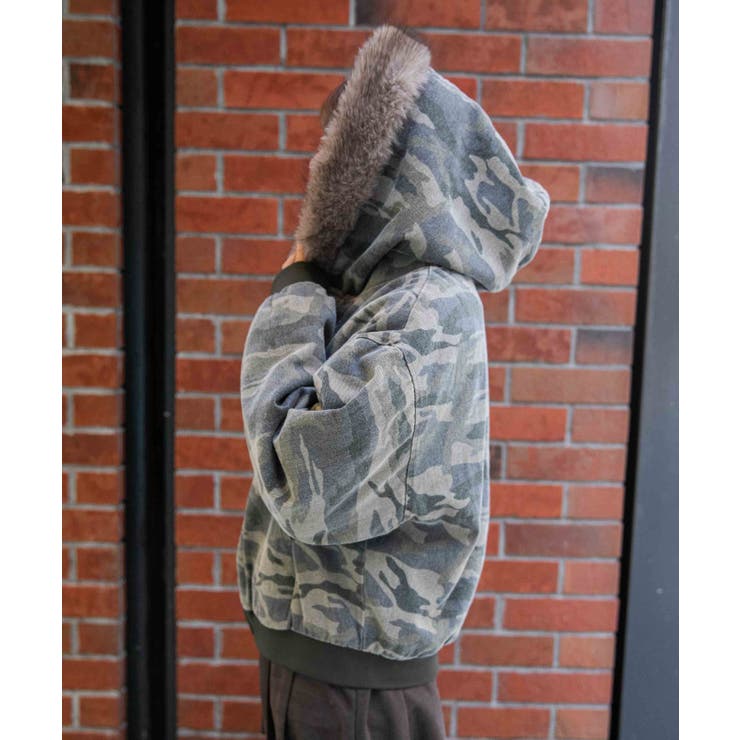 《ファーフード×裏地中綿キルト》冬映えショート丈アウター | GORGE  | 詳細画像4 