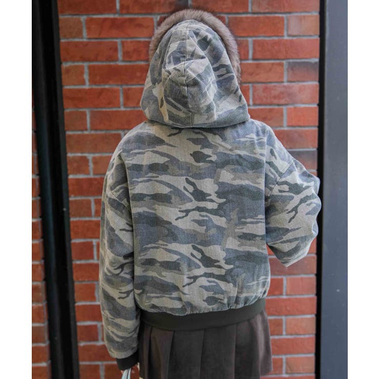 《ファーフード×裏地中綿キルト》冬映えショート丈アウター | GORGE  | 詳細画像5 