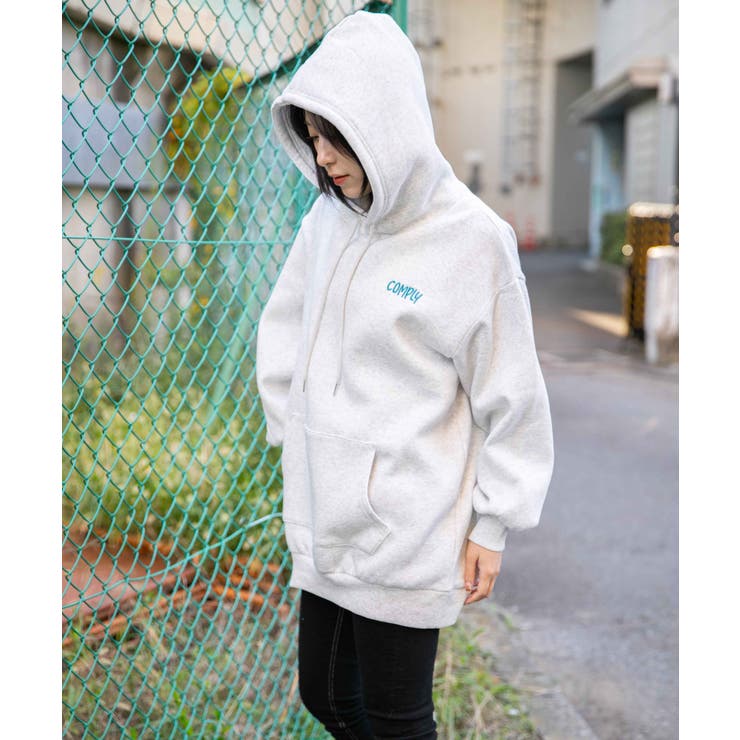 バックラビット×ロゴ刺繍》レディース 裏起毛 プルパーカー[品番