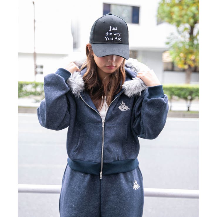 裏起毛 ジップパーカー バックシルエット可愛く | GORGE  | 詳細画像1 