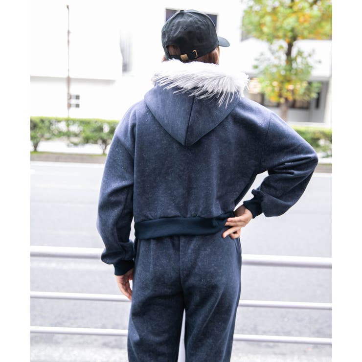 裏起毛 ジップパーカー バックシルエット可愛く | GORGE  | 詳細画像4 