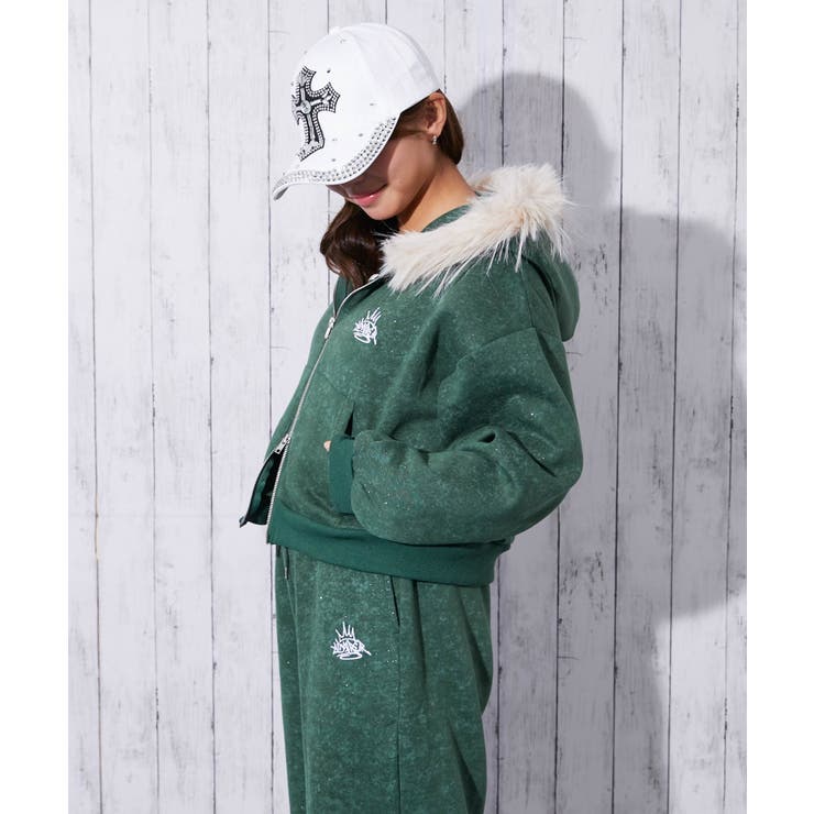 裏起毛 ジップパーカー バックシルエット可愛く | GORGE  | 詳細画像10 