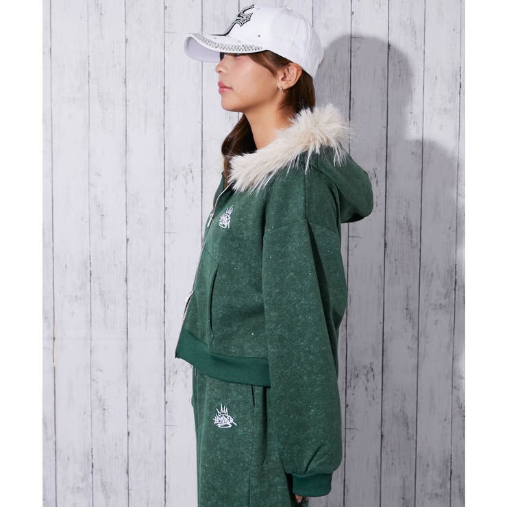 裏起毛 ジップパーカー バックシルエット可愛く | GORGE  | 詳細画像11 