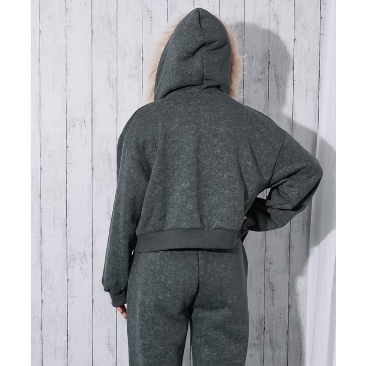 裏起毛 ジップパーカー バックシルエット可愛く | GORGE  | 詳細画像16 