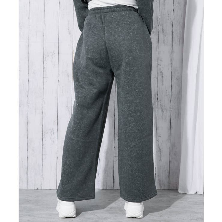 《ラメきらっと》裏起毛 ワイドスウェットパンツ 体型カバー 楽ちん 春秋冬 | GORGE  | 詳細画像16 