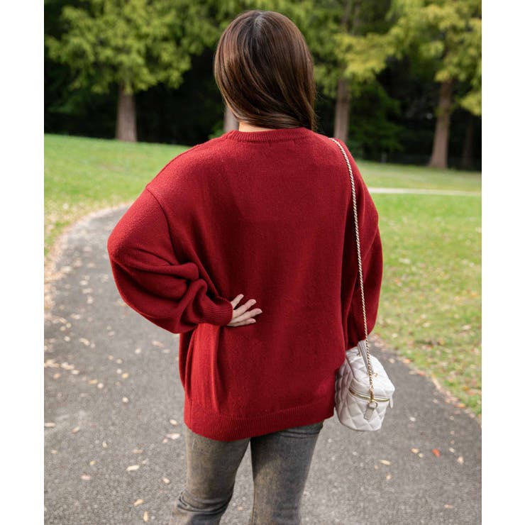 《ＢＩＧ ＤＯＧジャカード》レディース ニットプルオーバー 主役デザイン 秋冬 | GORGE  | 詳細画像9 