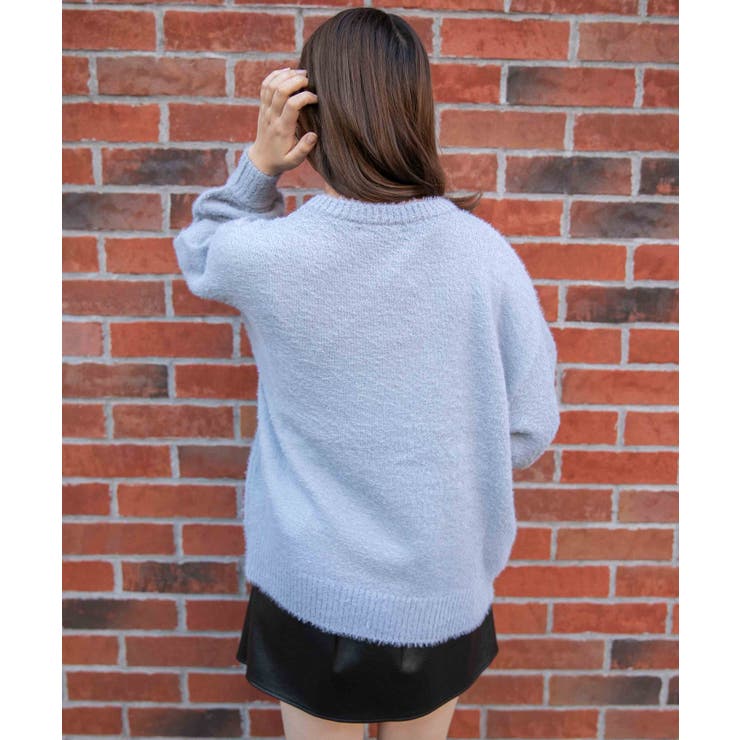 《ふわモコ質感×メガネわんこ柄》大人可愛い遊び心ニット シュナウザー | GORGE  | 詳細画像12 