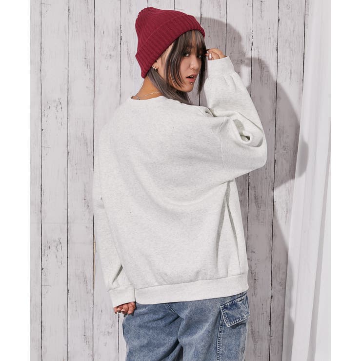 フラワー刺繍×裏起毛》ストリートフェミスウェット[品番：GORW0010636