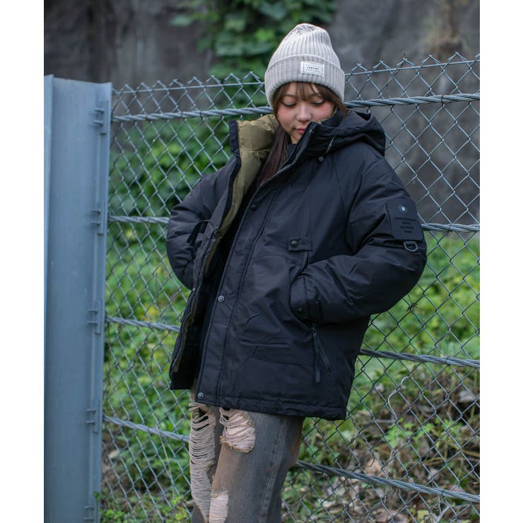 ブラック | レディース フードコート 防寒 | GORGE 