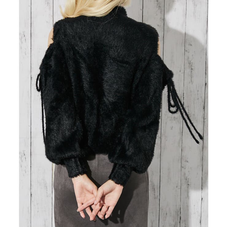 《肩あき×フェザーニット》レディース 長袖トップス ふわもこ フェミニン 秋冬 | GORGE  | 詳細画像8 