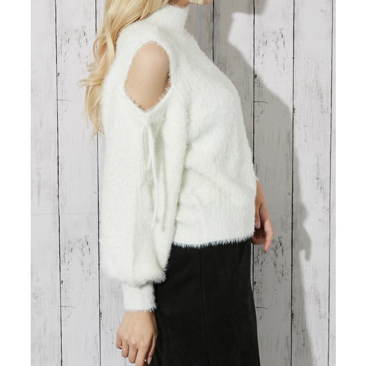 《肩あき×フェザーニット》レディース 長袖トップス ふわもこ フェミニン 秋冬 | GORGE  | 詳細画像11 