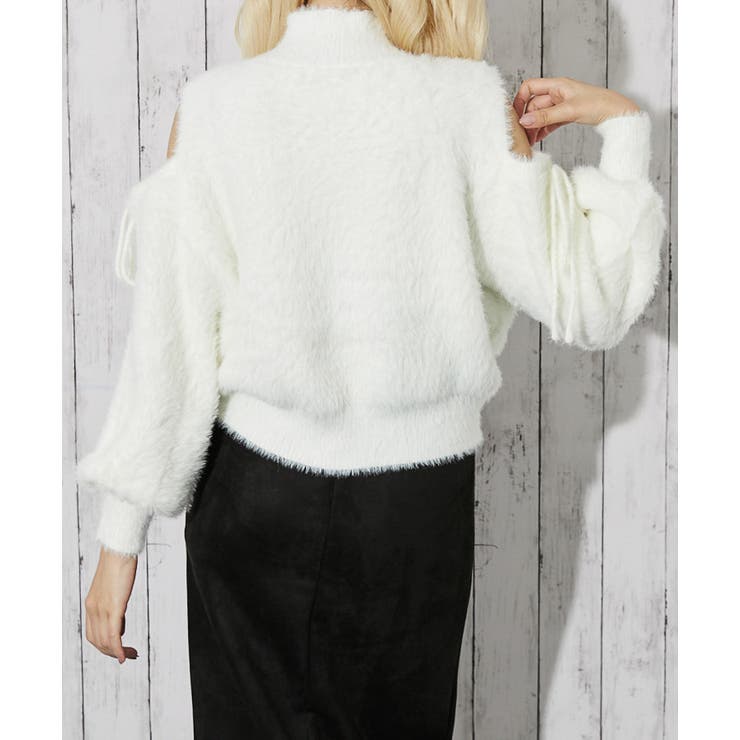 《肩あき×フェザーニット》レディース 長袖トップス ふわもこ フェミニン 秋冬 | GORGE  | 詳細画像12 