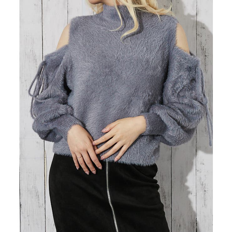 《肩あき×フェザーニット》レディース 長袖トップス ふわもこ フェミニン 秋冬 | GORGE  | 詳細画像14 