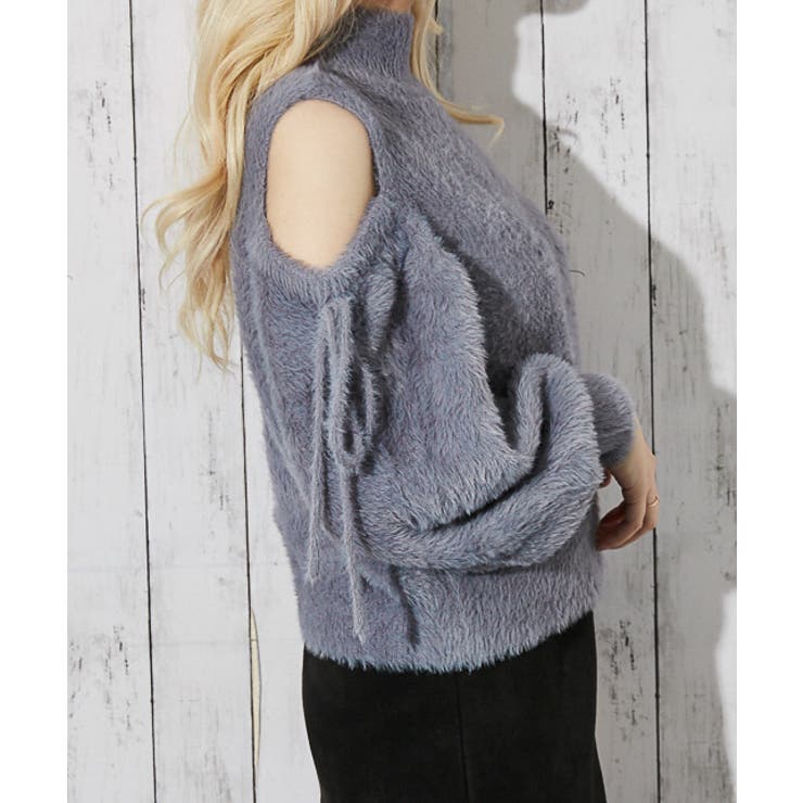 《肩あき×フェザーニット》レディース 長袖トップス ふわもこ フェミニン 秋冬 | GORGE  | 詳細画像15 