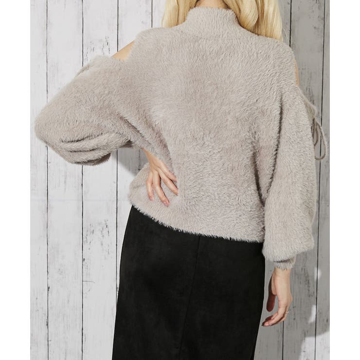 《肩あき×フェザーニット》レディース 長袖トップス ふわもこ フェミニン 秋冬 | GORGE  | 詳細画像20 