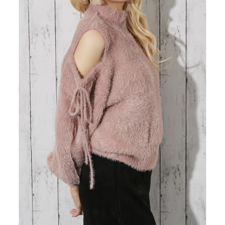 《肩あき×フェザーニット》レディース 長袖トップス ふわもこ フェミニン 秋冬 | GORGE  | 詳細画像3 