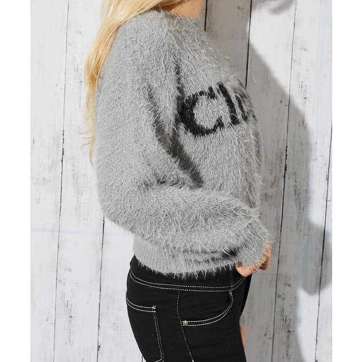 《ラメ×ふわもこ映え☆》レディース ロゴ フェザーニット セーター 冬コーデ | GORGE  | 詳細画像11 