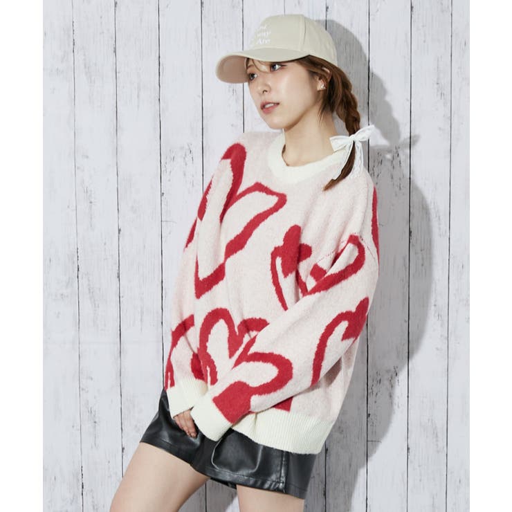 レディース ニットプルオーバー ゆるシルエット[品番：GORW0010536